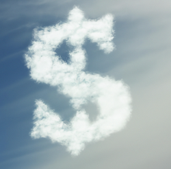 nuage en forme de dollar